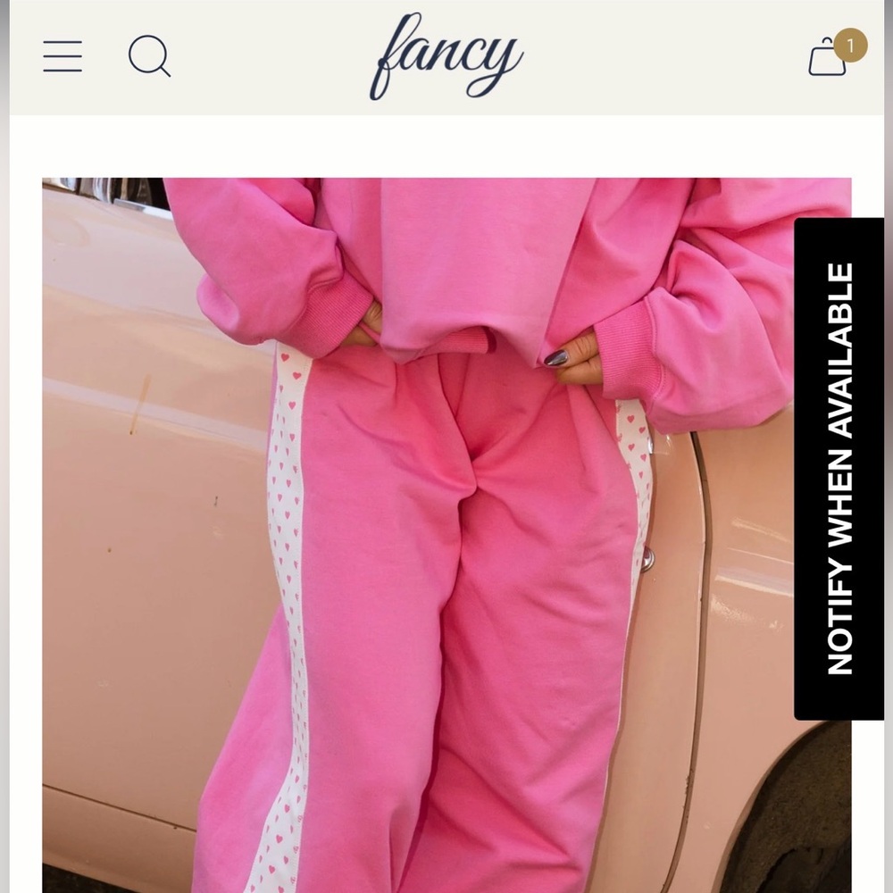 Shop Fancy Boutique Sold out Valentines drop!  Size lg/ Xl wide leg pants